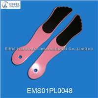 Hot sale foot shape nail file with plastic handle (EMS01PL0048)