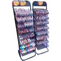 HYX-A026B wire display stands nail polish rack, nail polish floor standing rack display