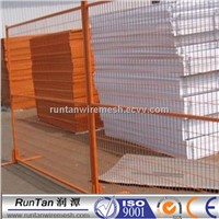 PVC coated orange color painted removable temporary fence