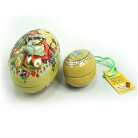 promotional lovely easter egg tin box