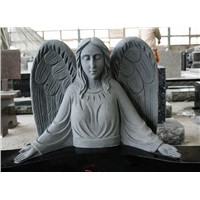 Blue Pearl Polished Angel Tombstone &amp;amp; Monument