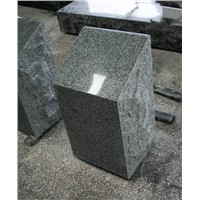 Light Grey G633 Polished Square Cemetery Slant Marker Tombstone