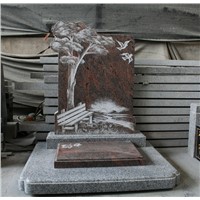 Multicolor Red &amp;amp; G603 Line Carving European Tombstone &amp;amp; Monument