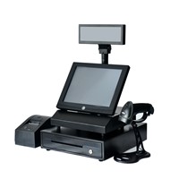 cheap cashier machine/cash register machine with 12 inch touch all in one pc