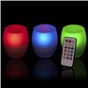 color changing led tea light candle in frosted glass jar