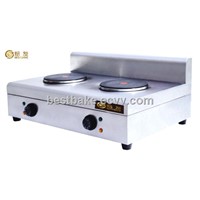 Stainless steelcounter top 2-hot Plate Electric Cooker (BY-EH224)