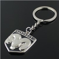 wholesale black color dodge car logo metal keychain