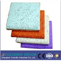 colored wood wool acoustic panel  for  interior decoration