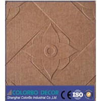 embossed polyester acoustic panel for house decoration