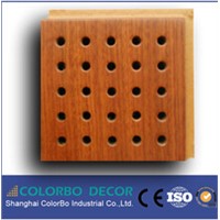 sound insulation perforated wooden acoustic panel for wall decoration