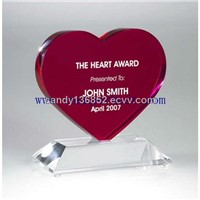 heart-shaped acrylic awards/prize