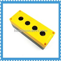 push button plastic remote control switch box wit 4 hole yellow and black