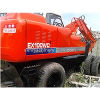 used hitachi ex100wd wheel excavator new arrival product original engine and paint ex100