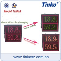 TH64A digital temperature humidity display with infrared remote control