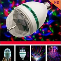 E27 Full Color LED Rotating laser LED Stage Light DJ laser Light Bulb Stage Lighting