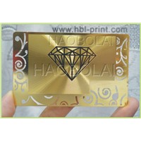 Luxury custom personalized cut out quality gold metal card