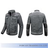 2014 Washed Design PU Leather Patchwork Sleeve Men Jeans Jackets Size M-2XL LC12082-3