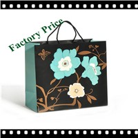 Blue Flower Low Price Unique Paper Gift Bag With Five Color Printing