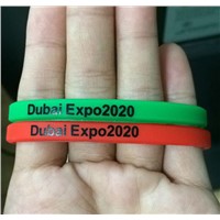 Custom logo printing Slim silicone bracelet