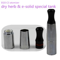 2014 newest e-solid and dry herb vaporizer EGO C3 with full brass tube