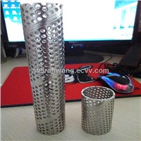 round hole stainless steel welded perforated tube