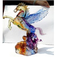 Liuli Flying Horse------Coloured Glaze Figurine