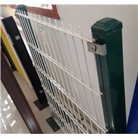 PVC coated double wire mesh fence (factory)