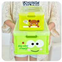 Foldable Plastic storage box with lid stackable PP storage boxes