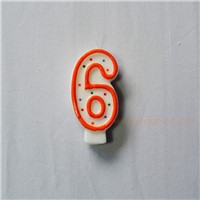 6th numeral candle, number candle, party candle, birthday candle