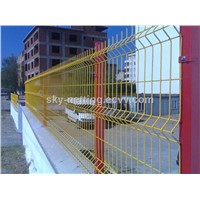 PVC coated curved wire mesh fencing