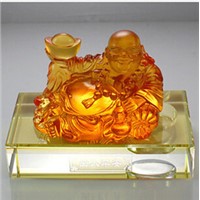 art glass crafts car perfume seat liu li buddha