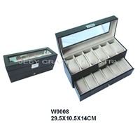 Double layer Watch display box(W008)