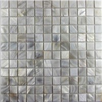 MOP-C43 Mesh Square White River Shell Blank Tile