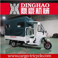 new produced four stroke engine chinese tricycle ambulance