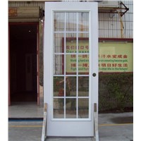 steel door panel door slab with 15 line glass