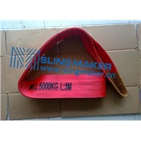 High quality WLL5ton 5000kg Polyester webbing sling flat web sling band