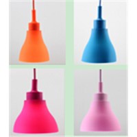 Made in china E27 silicon pendant light with colorful silicon celling rose