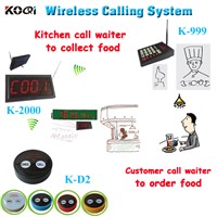 Restaurant call pager buzzer for service for Kitchen Equipment K-999+2000+D2