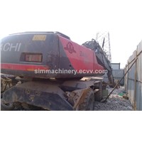 Used condition hitachi wheel excavator zx210 crawler moving type 21t wheel excavator