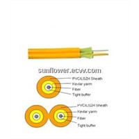 Indoor Two Core Single Mode Tight Wrapped Optical Communication Cable