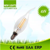 Competitive price led filament bulb 4W C35T shape Clear glass cover