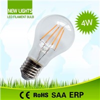 4w A60 led filament lamp manufacture made in china