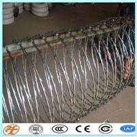 980 mm lop diameter BTO-22 flat razor wire mesh