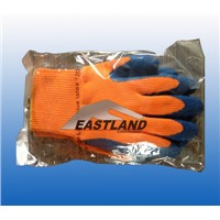 Cotton Latex Coated Safety Gloves Crinkly