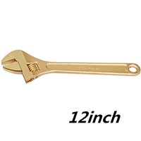 Non sparking 12&amp;quot; aluminum bronze alloy adjustable wrench