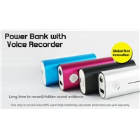Power Bank Spy Hidden Digital Audio Recorder 4000mAh Mobile Power Pack 120 Hours Voice Recording Portable Power Source