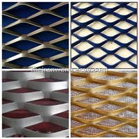 Decorative aluminum expanded metal mesh panels