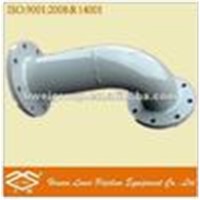 Water treatment power plant rubber lined pipe elbow