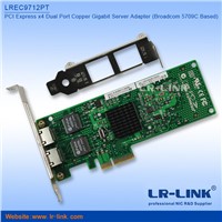 LREC9712PT PCI Express x4 Dual Port Copper Gigabit  For Server Lan Card  (Broadcom 5709C Based)