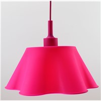 High quality simple light/silicon pendant light with colorful fabric cables